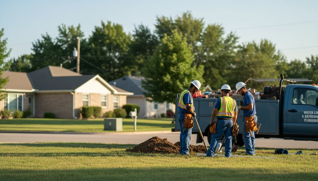 Residential water line and bathroom plumbing service in Hope Valley, RI